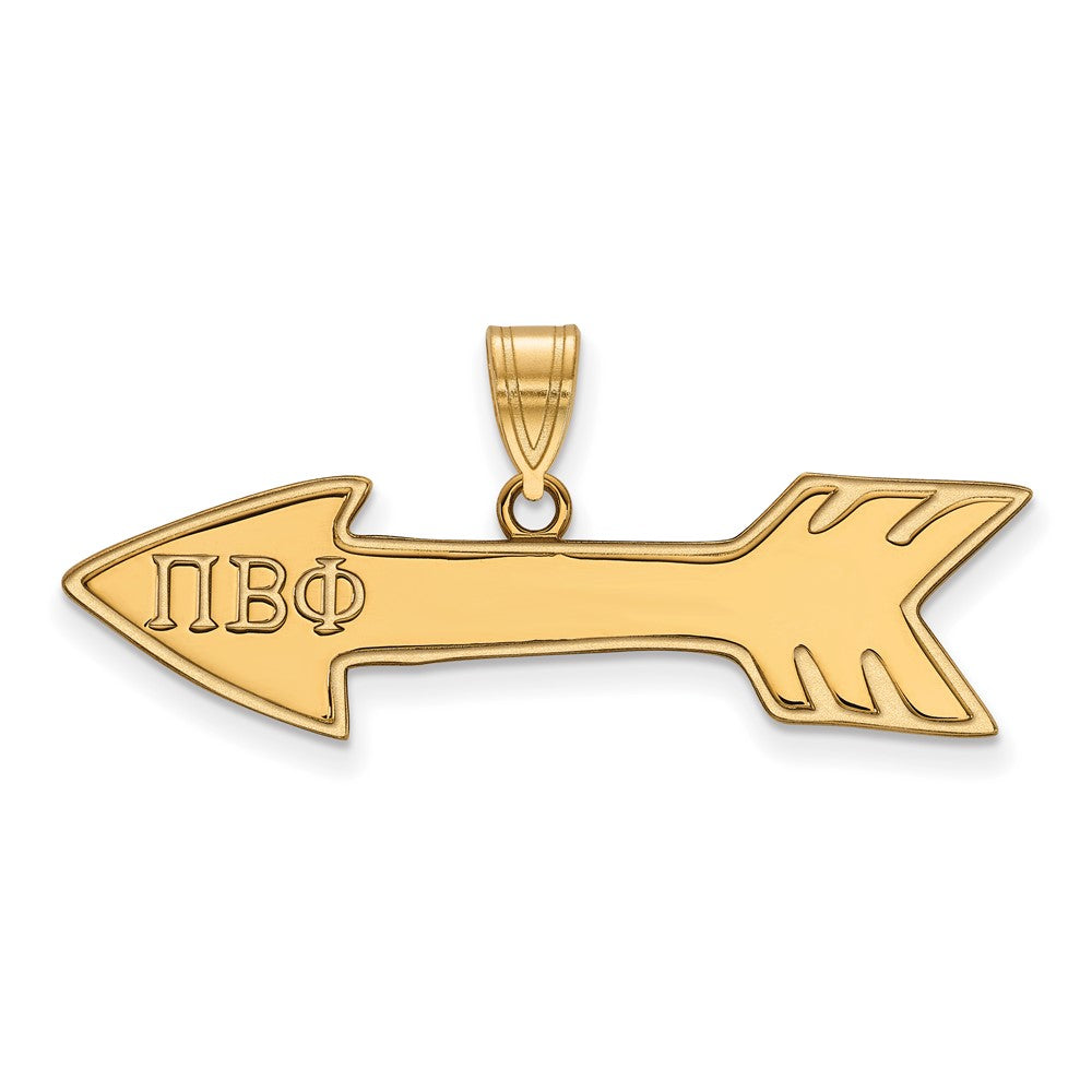 Vergoldet Sterlingsilber Logoart Pi Beta Phi Sorority Symbol Mittel Anhänger