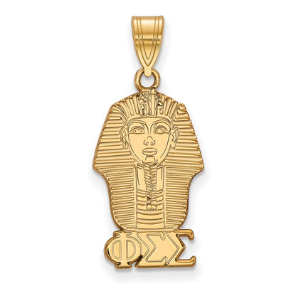 Vergoldet Sterlingsilber Logoart Phi Sigma Sorority Symbol Mittel Anhänger