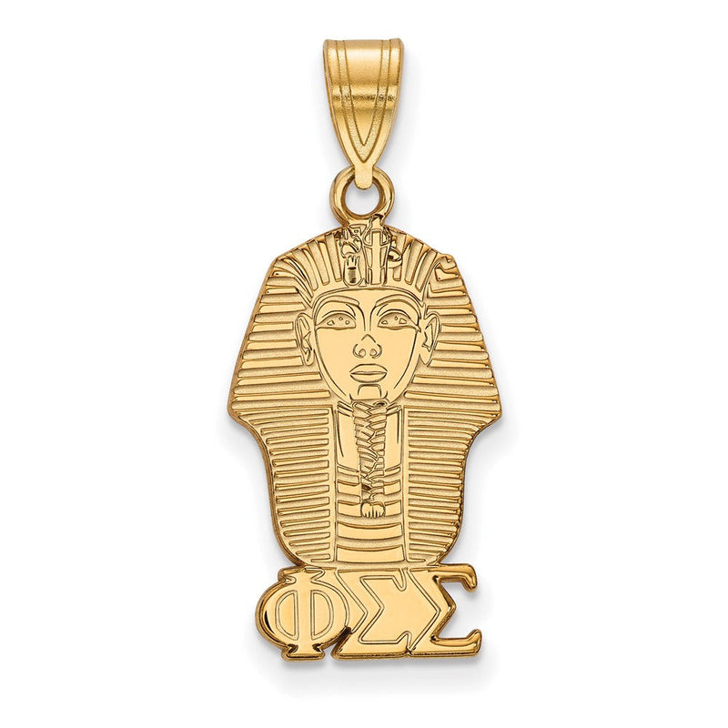 Vergoldet Sterlingsilber Logoart Phi Sigma Sorority Symbol Mittel Anhänger