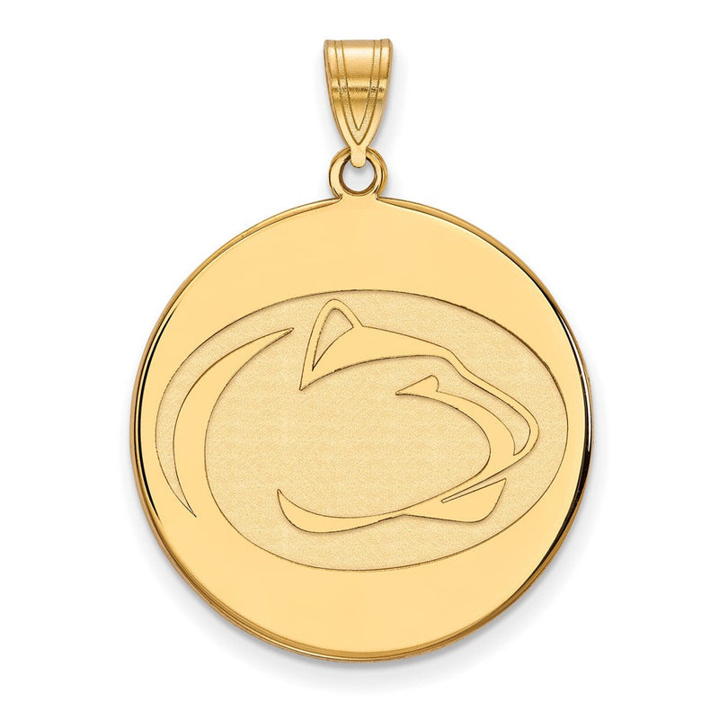 10K Gelbgold Logoart Penn State University Löwe Extra Groß Plättchen Anhänger