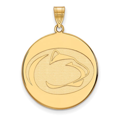 14K Gelbgold Logoart Penn State University Löwe Extra Groß Plättchen Anhänger