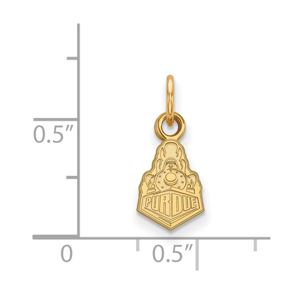 Vergoldet Sterlingsilber Logoart Purdue University Boilermakers Zug Logo Extra Klein Anhänger