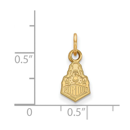 Vergoldet Sterlingsilber Logoart Purdue University Boilermakers Zug Logo Extra Klein Anhänger
