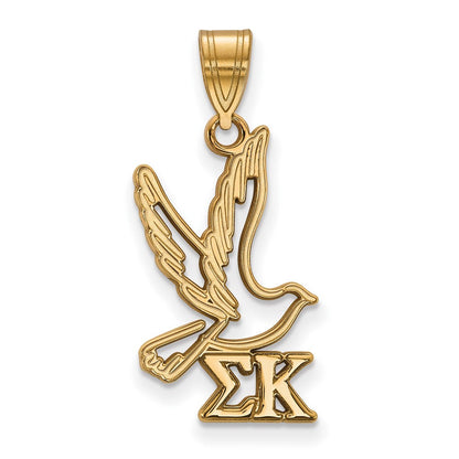 Vergoldet Sterlingsilber Logoart Sigma Kappa Sorority Symbol Mittel Anhänger