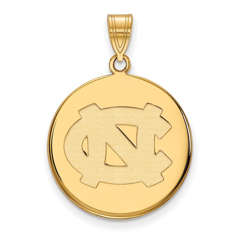 10K Gelbgold Logoart University Of North Carolina N C Groß Plättchen Anhänger