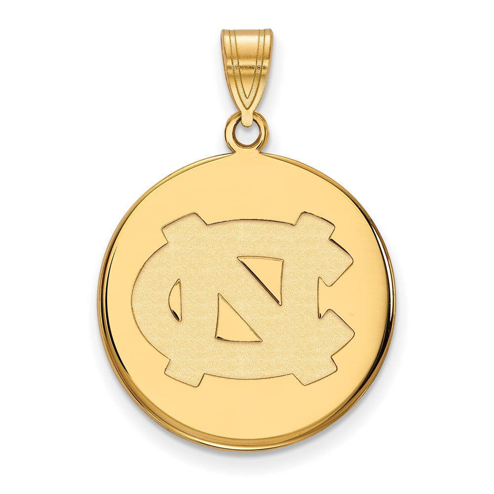 Vergoldet Sterlingsilber Logoart University Of North Carolina N C Groß Plättchen Anhänger