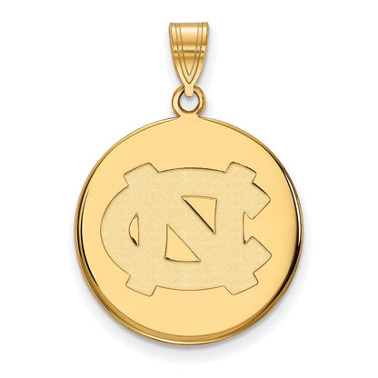 Vergoldet Sterlingsilber Logoart University Of North Carolina N C Groß Plättchen Anhänger