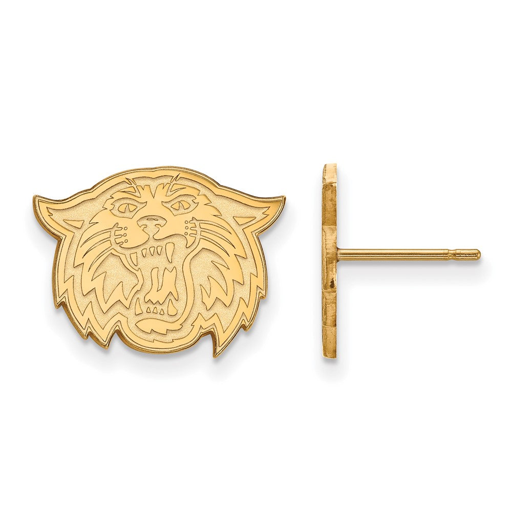 Vergoldet Sterlingsilber Logoart Villanova University Wildkatze Klein Ohrstecker