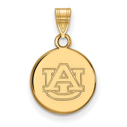 Vergoldet Sterlingsilber Logoart Auburn University Klein Plättchen Anhänger