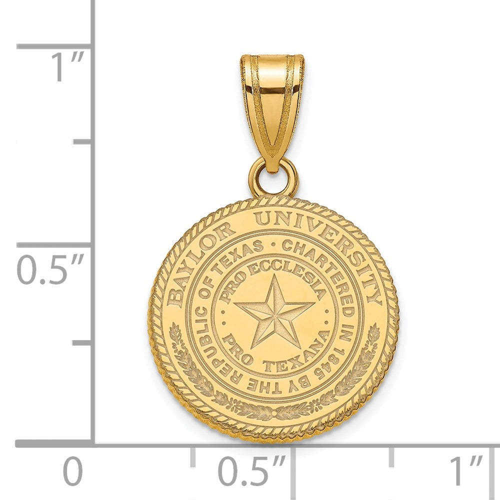 Vergoldet Sterlingsilber Logoart Baylor University Mittel Wappen Anhänger