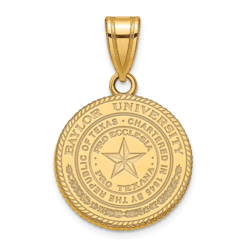 Vergoldet Sterlingsilber Logoart Baylor University Mittel Wappen Anhänger