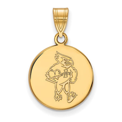Vergoldet Sterlingsilber Logoart Iowa State University Cardinal Mittel Plättchen Anhänger