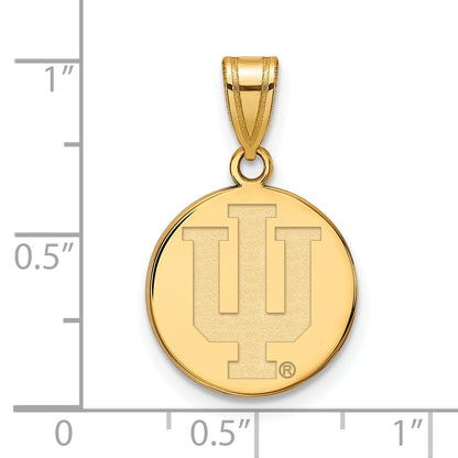 10K Gelbgold Logoart Indiana University I U Mittel Plättchen Anhänger