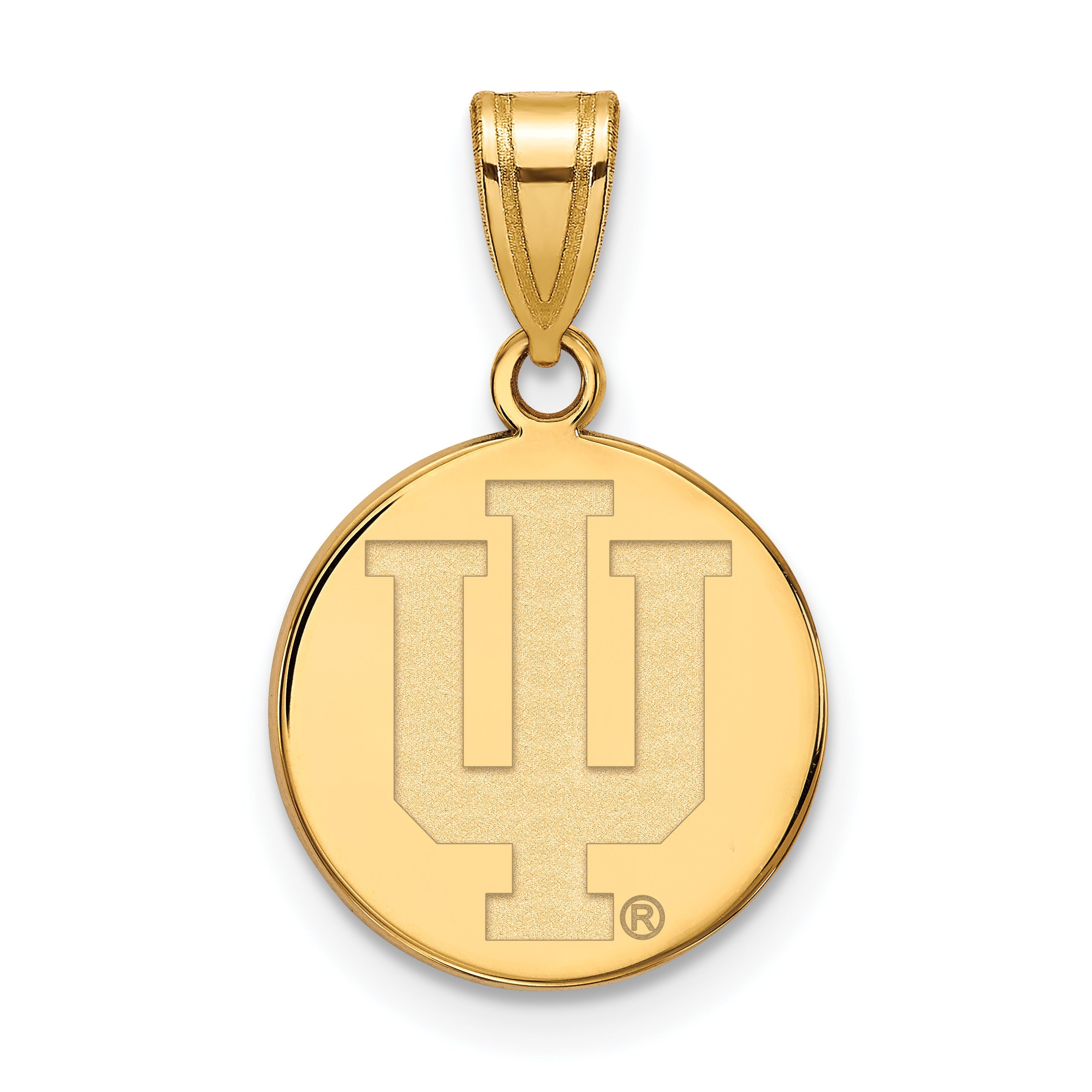 Vergoldet Sterlingsilber Logoart Indiana University I U Mittel Plättchen Anhänger