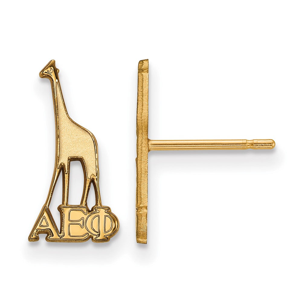 Vergoldet Sterlingsilber Logoart Alpha Epsilon Phi Sorority Symbol Extra Klein Ohrstecker