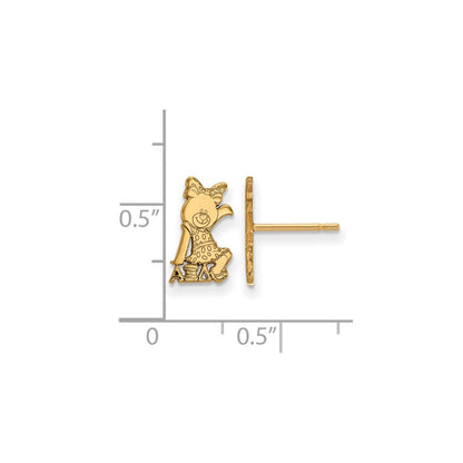 Vergoldet Sterlingsilber Logoart Alpha Xi Delta Sorority Symbol Extra Klein Ohrstecker