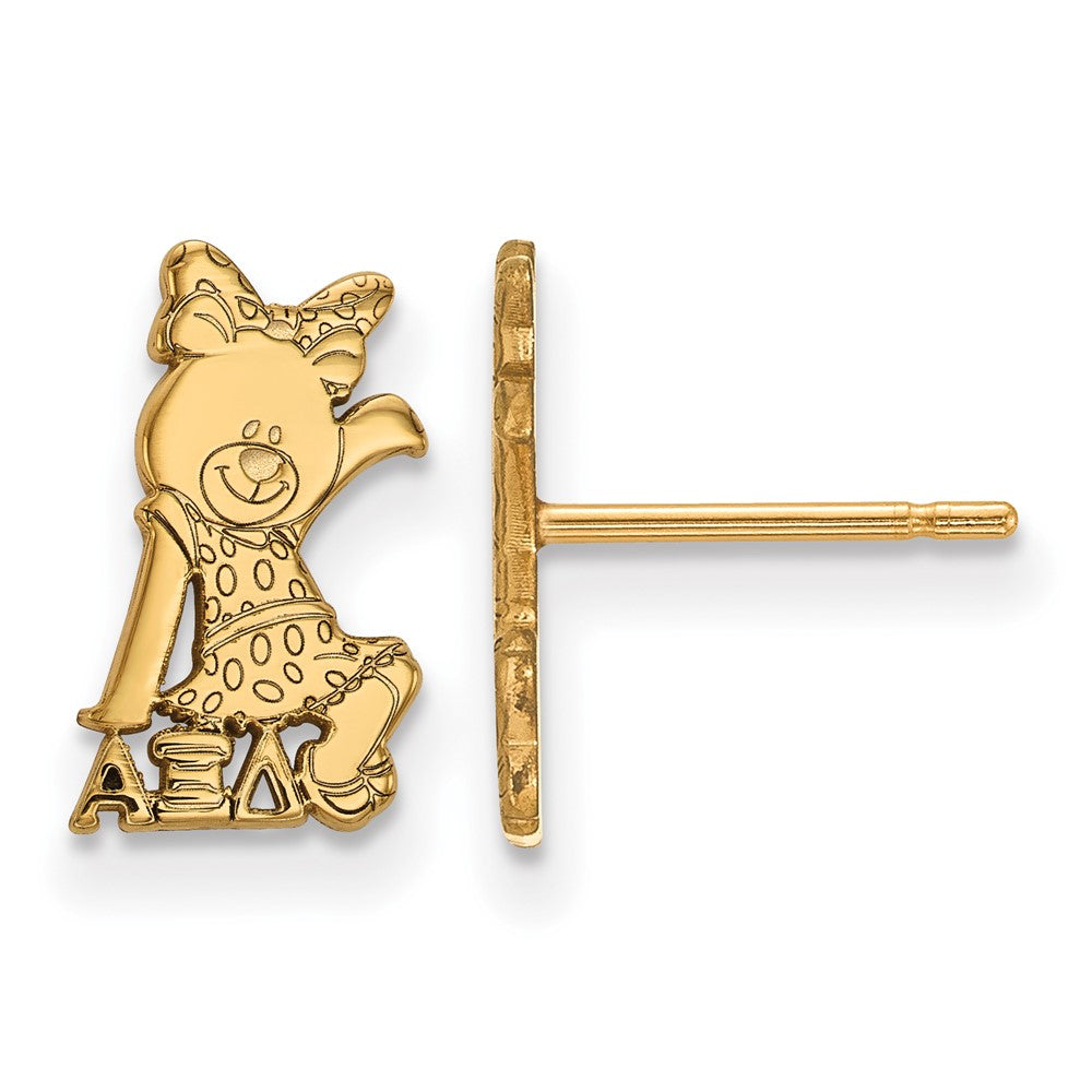 Vergoldet Sterlingsilber Logoart Alpha Xi Delta Sorority Symbol Extra Klein Ohrstecker