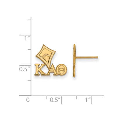 Vergoldet Sterlingsilber Logoart Kappa Alpha Theta Sorority Symbol Extra Klein Ohrstecker