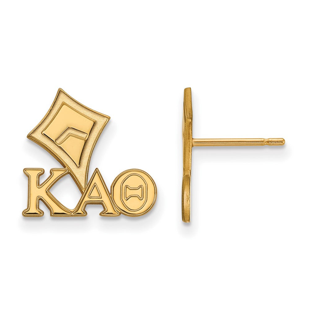 Vergoldet Sterlingsilber Logoart Kappa Alpha Theta Sorority Symbol Extra Klein Ohrstecker