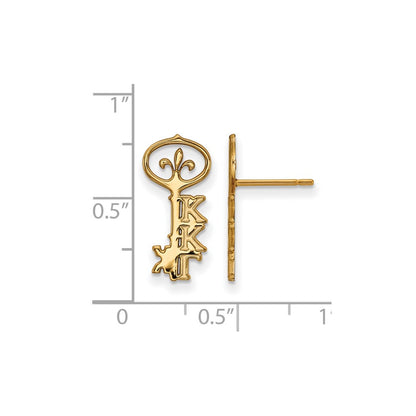 Vergoldet Sterlingsilber Logoart Kappa Gamma Sorority Symbol Extra Klein Ohrstecker
