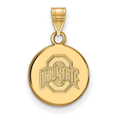 Vergoldet Sterlingsilber Logoart The Ohio State University Klein Plättchen Anhänger