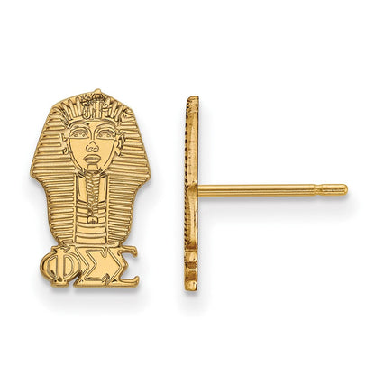 Vergoldet Sterlingsilber Logoart Phi Sigma Sorority Symbol Extra Klein Ohrstecker