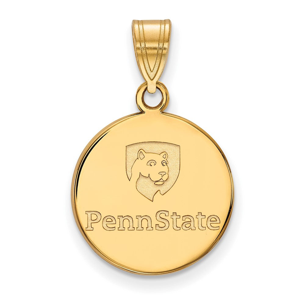 14K Gelbgold Logoart Penn State University Mittel Plättchen Anhänger