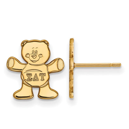 Vergoldet Sterlingsilber Logoart Sigma Delta Tau Sorority Symbol Extra Klein Ohrstecker