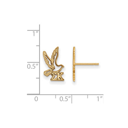 Vergoldet Sterlingsilber Logoart Sigma Kappa Sorority Symbol Extra Klein Ohrstecker