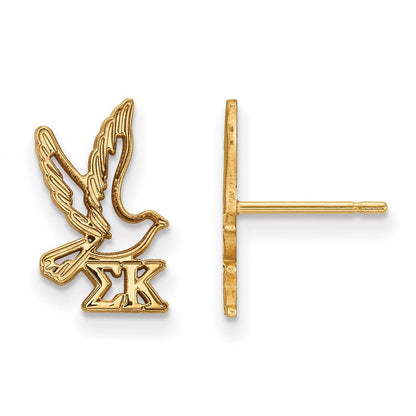 Vergoldet Sterlingsilber Logoart Sigma Kappa Sorority Symbol Extra Klein Ohrstecker