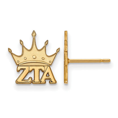 Vergoldet Sterlingsilber Logoart Zeta Tau Alpha Sorority Symbol Extra Klein Ohrstecker