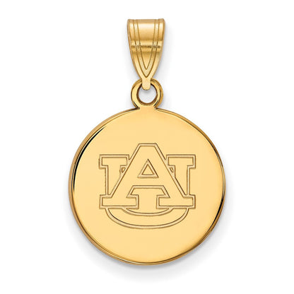 10K Gelbgold Logoart Auburn University Mittel Plättchen Anhänger