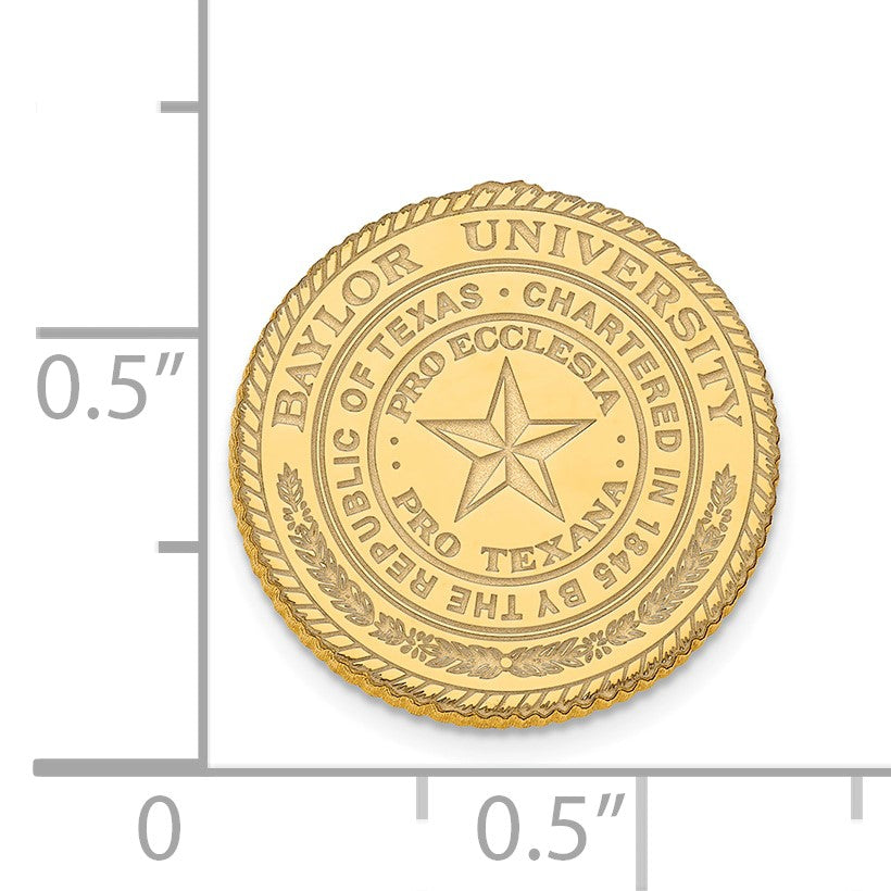 14K Gelbgold Gold Logoart Baylor University Wappen Anstecknadel