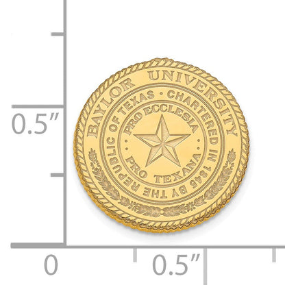 14K Gelbgold Gold Logoart Baylor University Wappen Anstecknadel