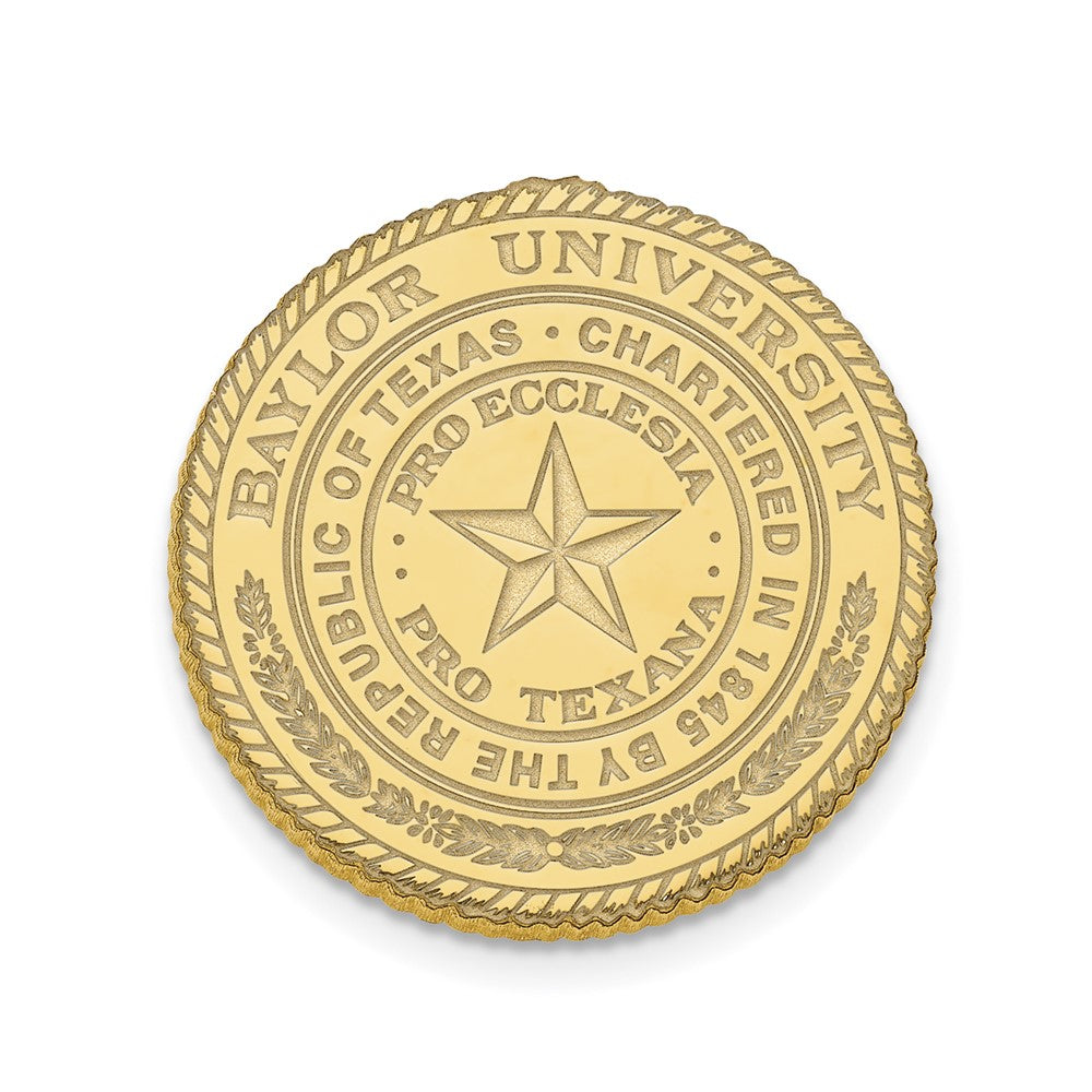 14K Gelbgold Gold Logoart Baylor University Wappen Anstecknadel