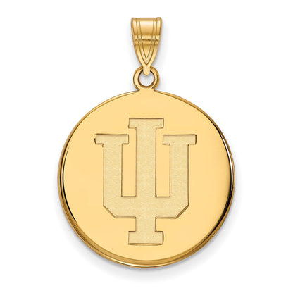 10K Gelbgold Logoart Indiana University I U Groß Plättchen Anhänger