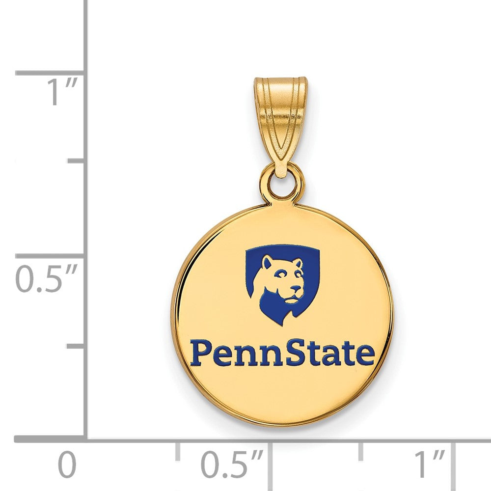 Vergoldet Sterlingsilber Logoart Penn State University Mittel Emailliert Plättchen Anhänger