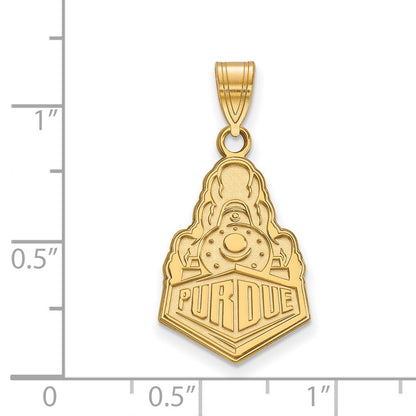 Vergoldet Sterlingsilber Logoart Purdue University Boilermakers Zug Logo Groß Anhänger