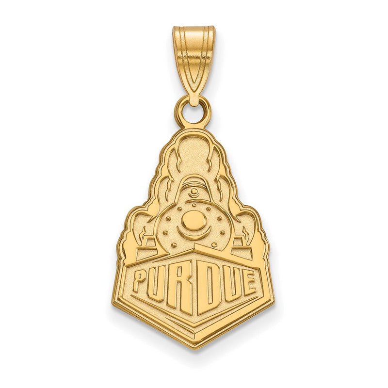 10K Gelbgold Logoart Purdue University Boilermakers Zug Logo Groß Anhänger