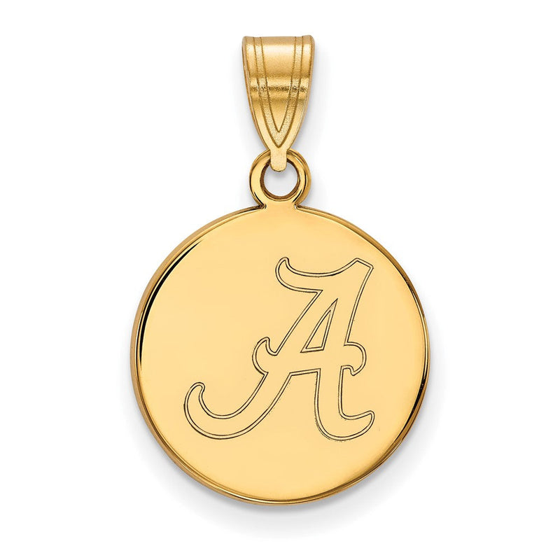 10K Gelbgold Logoart University Of Alabama Buchstabe A Mittel Plättchen Anhänger
