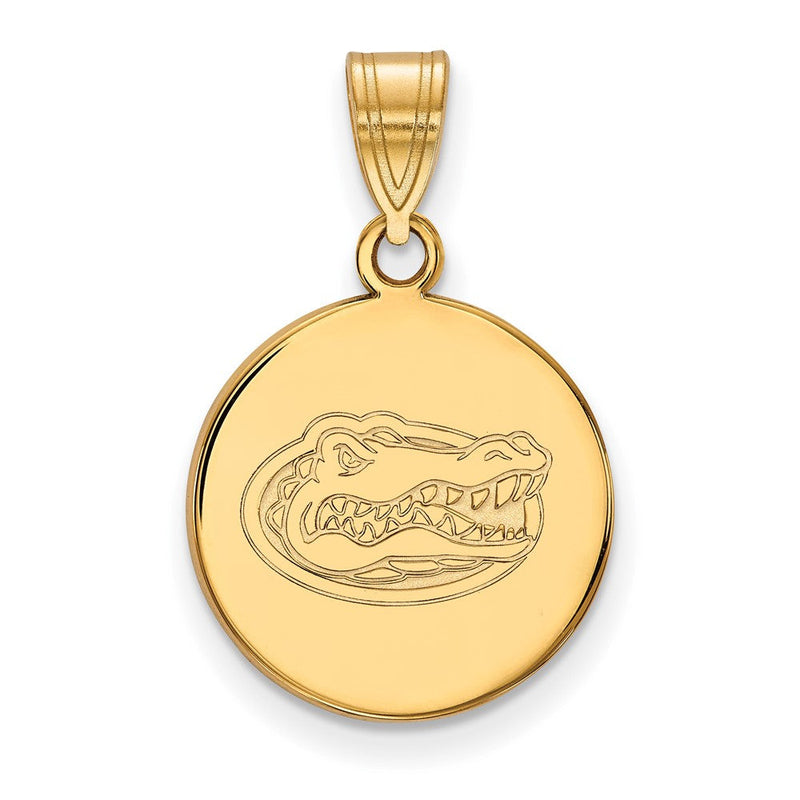 14K Gelbgold Logoart University Of Florida Gator Mittel Plättchen Anhänger