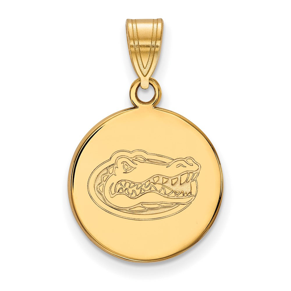 10K Gelbgold Logoart University Of Florida Gator Mittel Plättchen Anhänger