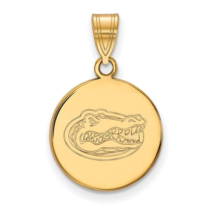Vergoldet Sterlingsilber Logoart University Of Florida Gator Mittel Plättchen Anhänger
