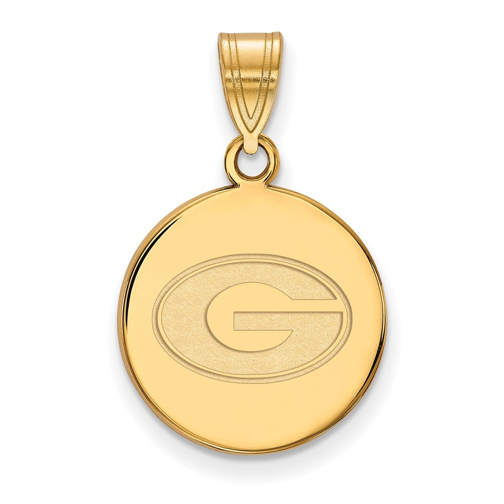 Vergoldet Sterlingsilber Logoart University Of Georgia Buchstabe G Mittel Plättchen Anhänger