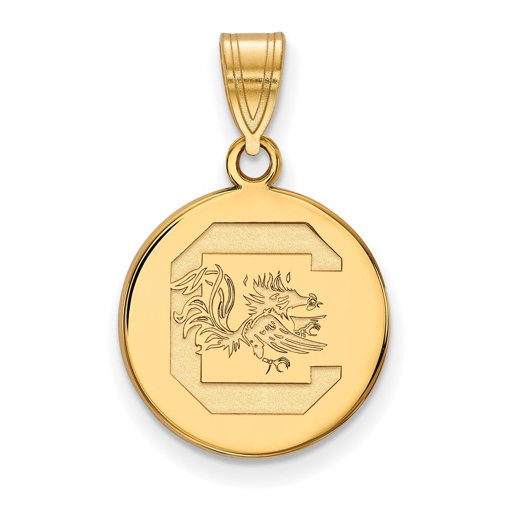 10K Gelbgold Logoart University Of South Carolina Mittel Plättchen Anhänger