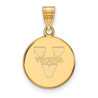 Vergoldet Sterlingsilber Logoart University Of Virginia Mittel Plättchen Anhänger