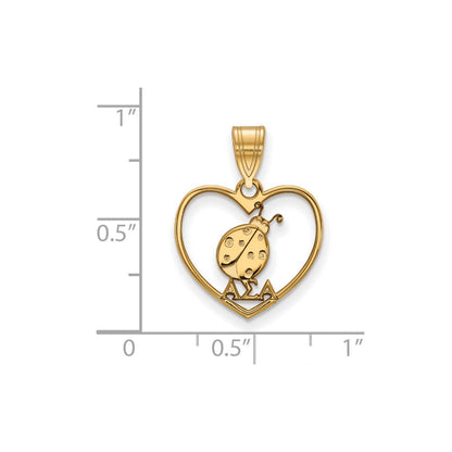 Vergoldet Sterlingsilber Logoart Alpha Sigma Sorority Symbol Herz Anhänger