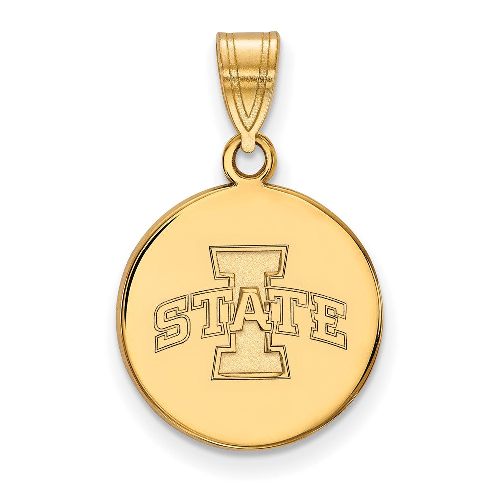 Vergoldet Sterlingsilber Logoart Iowa State University Mittel Plättchen Anhänger