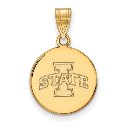 Vergoldet Sterlingsilber Logoart Iowa State University Mittel Plättchen Anhänger