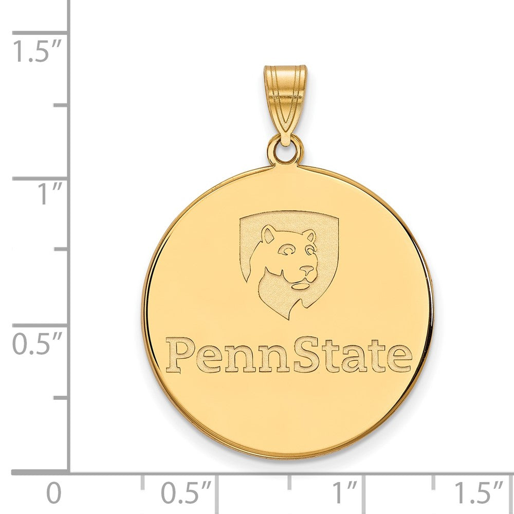 Vergoldet Sterlingsilber Logoart Penn State University Extra Groß Plättchen Anhänger